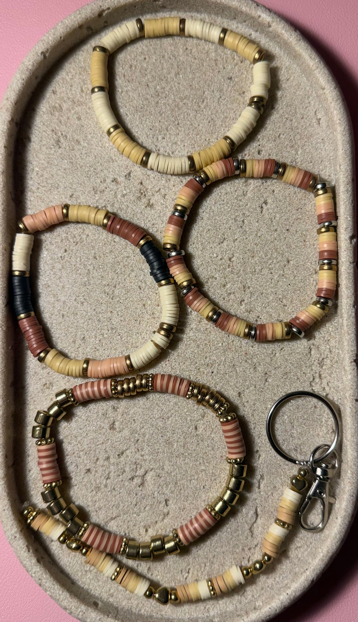 Striped Clay Beads